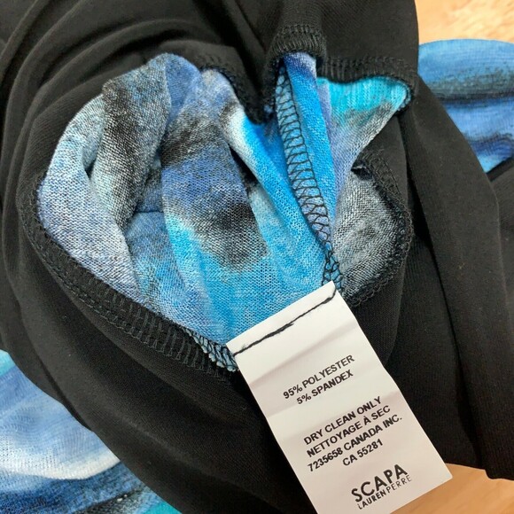 Scapa Lauren Perre Women's Top Size Small Blue Black White Multicolor - Picture 7 of 7
